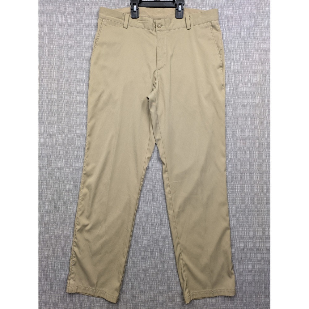 Nike Dri-FIT Pants Mens 34x32 Beige Golf Khakis Stretch Pockets Performance